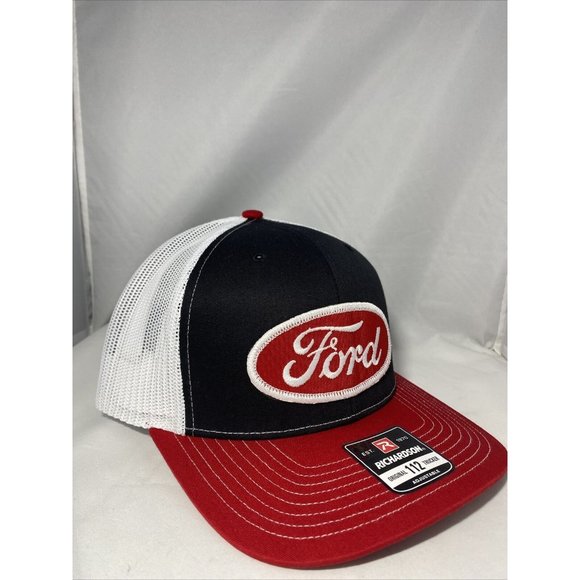 Ford Hat, Ford Vintage Trucker Hat, Ford Logo Patch on Mid-Crown Richard… - Picture 2 of 5